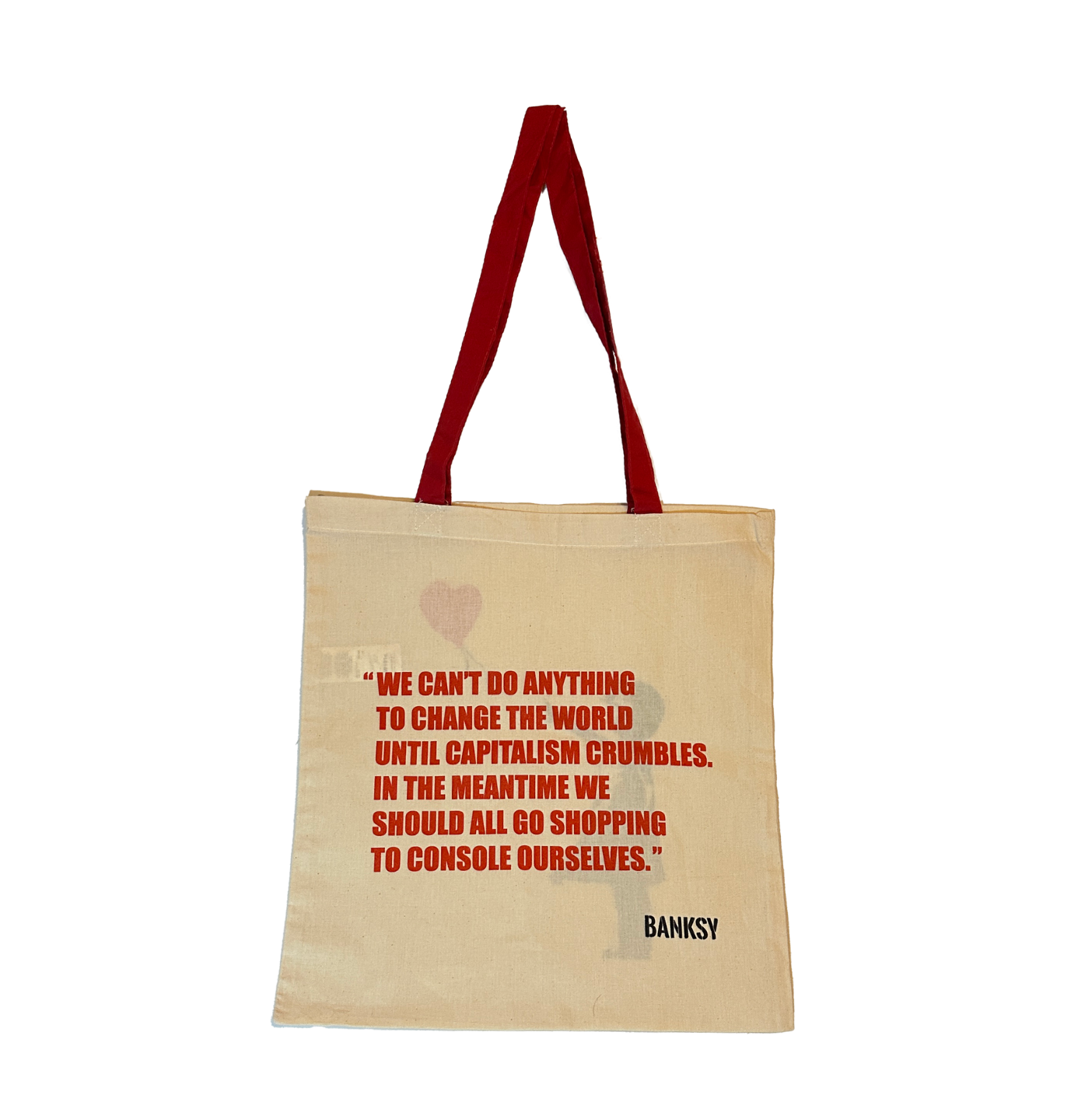 The Art of Bansky- Girl with Baloon Tote Bag